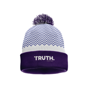 Purple and White Truth Social Beanie