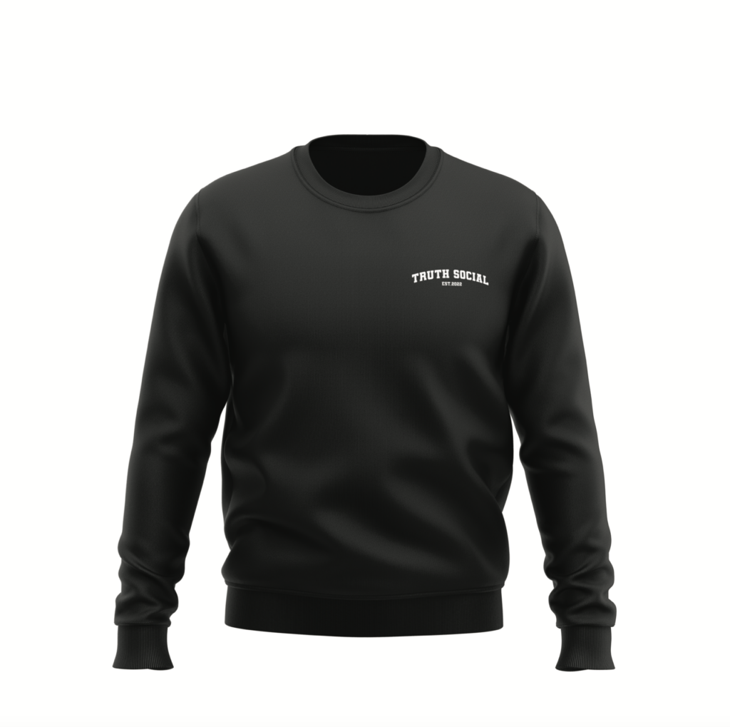 Truth Social Varsity-Style Crewneck Sweatshirt - Black