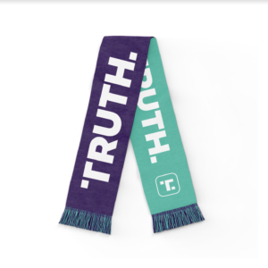 Reversible Truth Social Scarf with Fringe